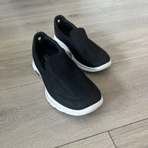 Skechers Black and White Slip-Ins
